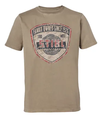 T-Shirt "family owned" άμμου, XXL