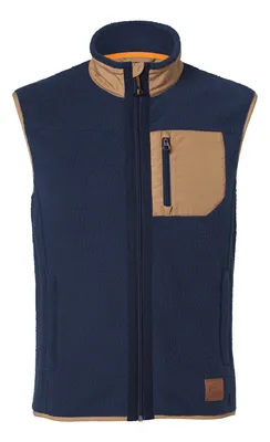 Μπουφάν fleece αμάνικο μπλε, L