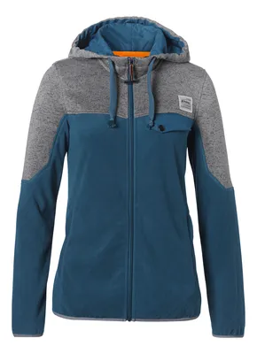 Μπουφάν fleece γυναικείο γκρι/μπλε, XS
