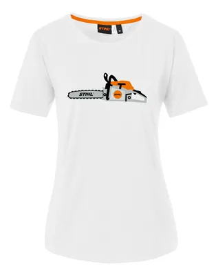 T-Shirt γυναικείο "chainsaw" λευκό, L