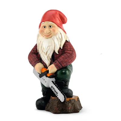 Wooden gnome for the garden