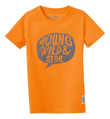T-Shirt "young, wild" πορτοκαλί, 98-104