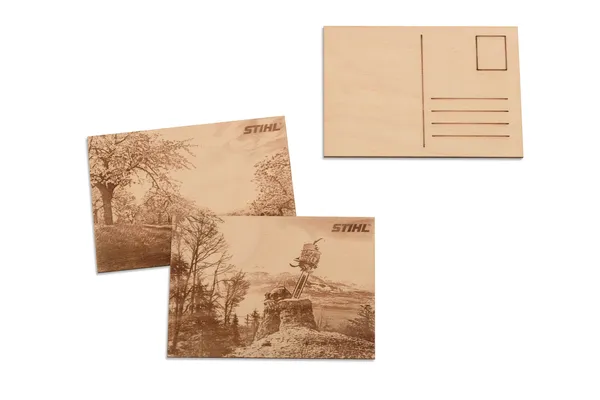 Wooden postcards, set of 2 pcs.