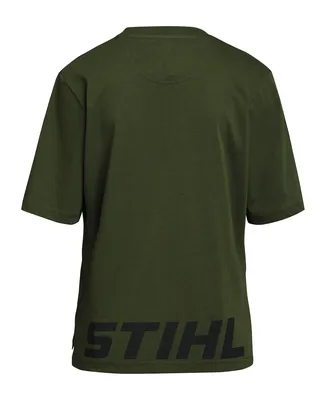 T-shirt SZ M Women LOGO BACK Green